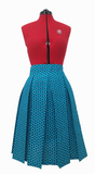 Blue Box Pleat Skirt