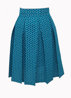 Blue Box Pleat Skirt