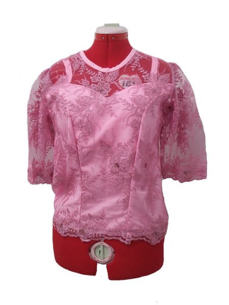 Pink Lace Blouse